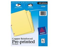 Avery Preprinted Laminated Copper-Reinforced Tab Dividers A-Z 1/PK