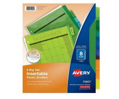 Avery Big Tab Insertable Plastic Dividers 8-Tab 8-Tab