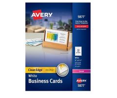 2-Sided Clean-Edge Business Cards 2 in x 3.5 in White 400/Pack 400/Pk