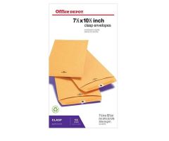 Clasp Envelopes 7 1/2 in x 10 1/2 in Brown 100/Bx