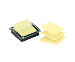 4 in x 4 in Sticky Note w/ Dispenser Canary 90 Sheets/Pad 3/Pack 4/Pk