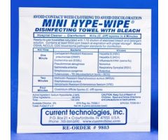 Mini HYPE-WIPE Surface Disinfectant Premoistened Wipe 100 Count Individual Packet Disposable Bleach Scent NonSterile 906321