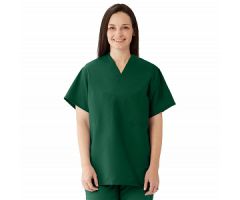 ComfortEase Unisex Reversible Scrub Top with 2 Pockets, Evergreen, Size XL, Color Code