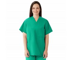 ComfortEase Unisex Reversible Scrub Top with 2 Pockets, Jade, Size M, Color Code