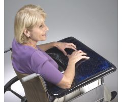 Gel-Top, Sensory Tray, White Vinyl, Lift-Away, Fits 16-18" W/C