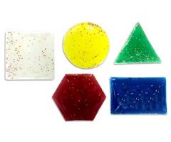 Clear Geometric Gel Shapes (Circle, Triangle, Square, Rectangle and Hexagon)
