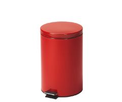Trash Can Round Series 20 Quart Round Red Steel Step On