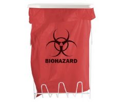 Biohazard Bag Holder BOWMAN White Plastic 5 gal. Wall Mount