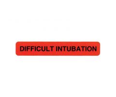 Difficult Intubation Label