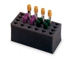 Test Tube Rack 24 Place Black 2-1/2 X 4 X 6-3/4 Inch