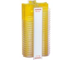 DishRack, height: 370 mm, yellow, for 88 petri dishes with 92 mm