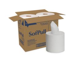 SofPull Perforated Paper Towel, 7 4/5 x 15, White, 560/Roll, 4 Rolls/Carton