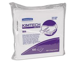 W4 Critical Task Wipers, Flat Double Bag, 12x12, White, 100/Pack, 5 Packs/Carton