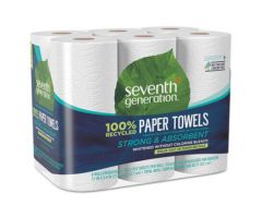100% Recycled Paper Towel Rolls, 2-Ply, 11 x 5.4 Sheets, 140 Sheets/RL, 6/PK