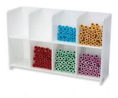 Tube Organizer 8 Place White 5-1/4 X 10-2/3 X 17 Inch