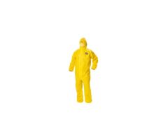 Coverall with Hood and Boot Covers KleenGuard  A70 Large Yellow Disposable NonSterile