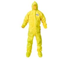Coverall with Hood and Boot Covers KleenGuard  A70 X-Large Yellow Disposable NonSterile
