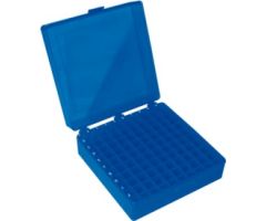 Storage box, hinged lid, PP, format: 10 x 10, for 100 collection tubes 9,38,77,610