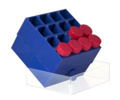 Storage box, slip-on lid, PP, format: 4 x 4, for 16 collection tubes
