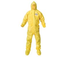 Coverall with Hood and Boot Covers KleenGuard  A70 Medium Yellow Disposable NonSterile