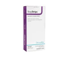 Skin Closure Strip StayStrips 1/4 X 3 Inch Nonwoven Material Flexible Strip White