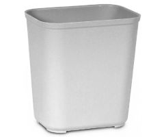 Fire-Resistant Trash Can Rubbermaid Commercial Products 28 Quart Rectangular Gray Thermoset Polyester Open Top