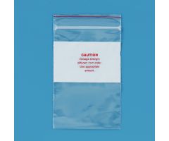 Easy-Write Reloc Zippit  Bags, Caution Dosage Strength, 4 x 6