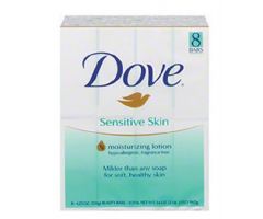 Soap Dove Sensitive Skin Bar 4.5 oz. Individually Wrapped Unscented, 954900CS