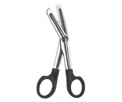 Bandage Scissors V. Mueller Universal 5-1/2 Inch Length Surgical Grade Stainless Steel / Plastic NonSterile Finger Ring Handle Angled Blunt Tip / Blunt Tip