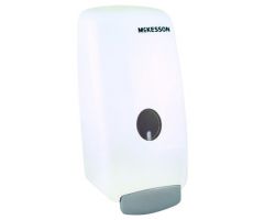Hand Hygiene Dispenser McKesson White Plastic Manual Push 1000 mL Wall Mount