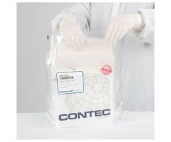 Cleanroom Wipe Contec Amplitude Kappa ISO Class 5 White Sterile Rayon / Polyester 12 X 12 Inch Disposable