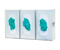 Triple Glove Box Dispenser, Plastic, with Dividers