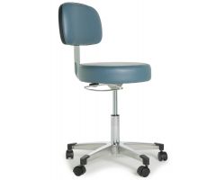 Lab Stool, D Rel, Alum Base Backrest, Foot Ring, Shadow