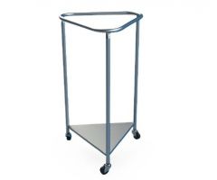Hamper Stand Rolling Triangular Opening Open Top Without Lid