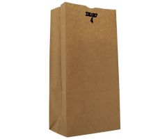 Grocery Bag Duro Brown Kraft Recycled Paper 4 lbs.