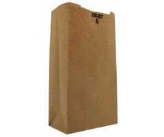 Grocery Bag Duro Brown Kraft Recycled Paper 6 lbs.