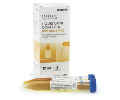 Urine Chemistry Liquid Urine Dipstick Control Solution, 2 Levels McKesson Consult Analyte Testing Positive Level / Negative Level 2 X 12 mL