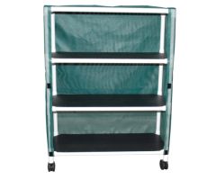 3 Shelf Linen Cart with Cover Echo Series 100 lbs. 3 Shelves 20 X 45 Inch