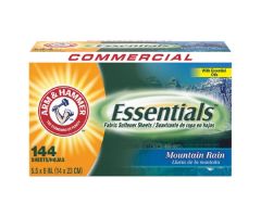 Fabric Softener Arm & Hammer Essentials 144 Count Box Sheet Mountain Fresh Scent