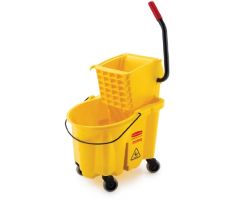 Mop Bucket with Wringer Rubbermaid 26 Quart Yellow