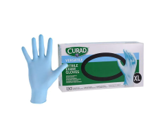 Gloves Exam Curad Powder-Free Nitrile X-Large Blue 130/Bx, 10 BX/CA, 9870363BX