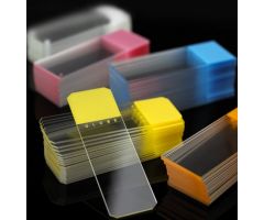 Microscope Slide Diamond White Glass 25 X 75 X 1 mm Orange Frosted End