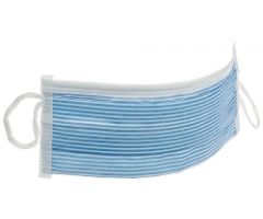 Procedure Mask Critical Cover  PFL  Pleated Earloops One Size Fits Most Blue Stripe NonSterile ASTM Level 1 Adult