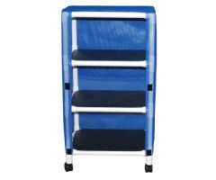 3 Shelf Linen Cart with Cover Echo Series 60 lbs. 3 Shelves 20 X 25 Inch