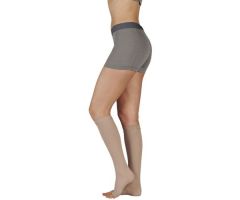 Juzo 2002 Soft Short Knee High Stocking w/ Open Toe-Size I-Beige
