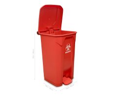 BowTie Biohazard Bin, with hands-free foot pedal, PP, 26 gallon