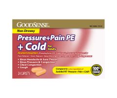GoodSense Pressure + Pain Pe Cold Non Drowsy Caplets 24 Ct