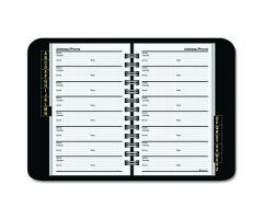 Telephone and Address Book with Black Cover, 4-7/8" x 8"
