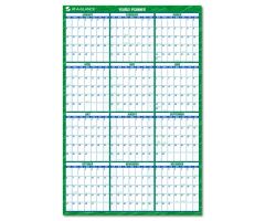 Erasable 12-Month Wall Calendar, Vertical Format, 24" x 36"