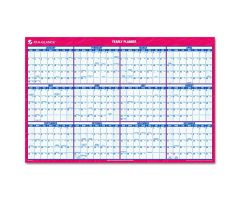 12-Month Wall Calendar, Reversible Vertical or Horizontal Format, 24" x 36"